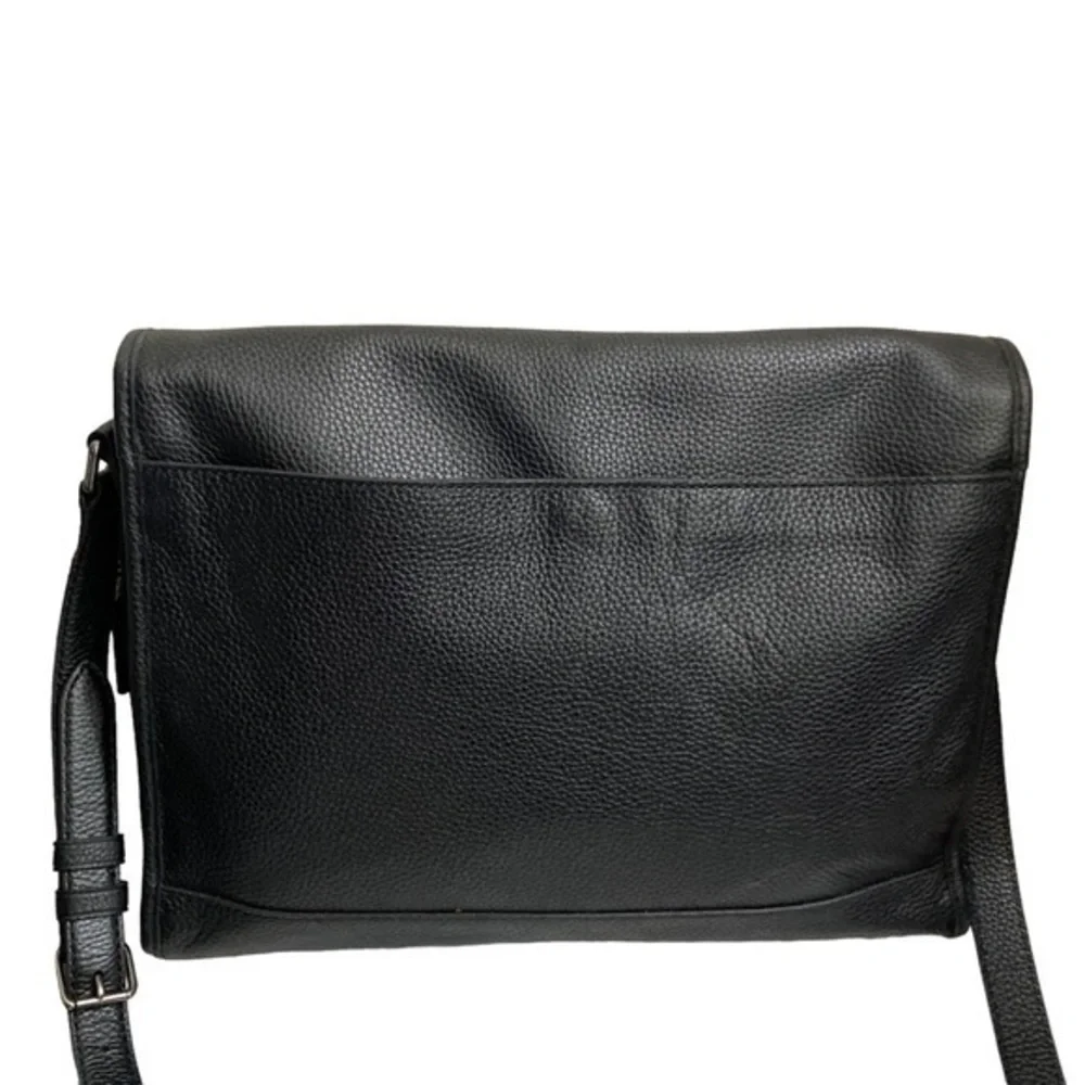 Coach black leather unisex briefcase laptop bag 71509 - Picture 5 of 13